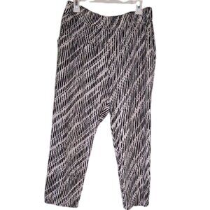 New York & Company Dress Jogger, Black and White, Size Large